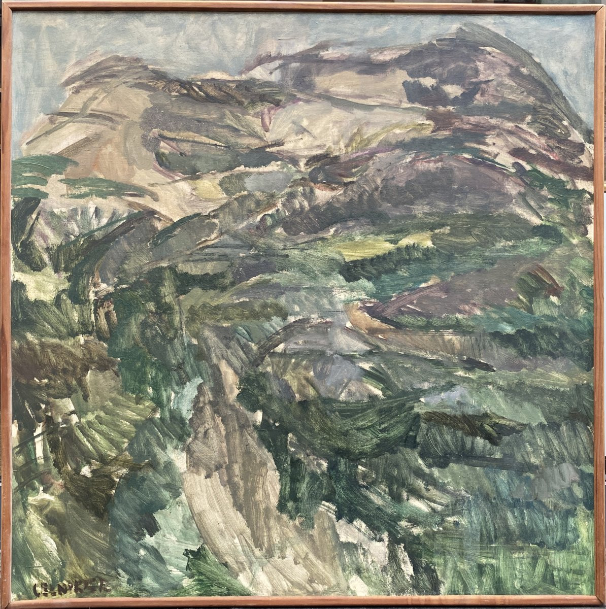 Isaac Celnikier (1923 Warsaw - 2011 Ivry-sur-seine) Poland Mountainous Landscape -photo-4