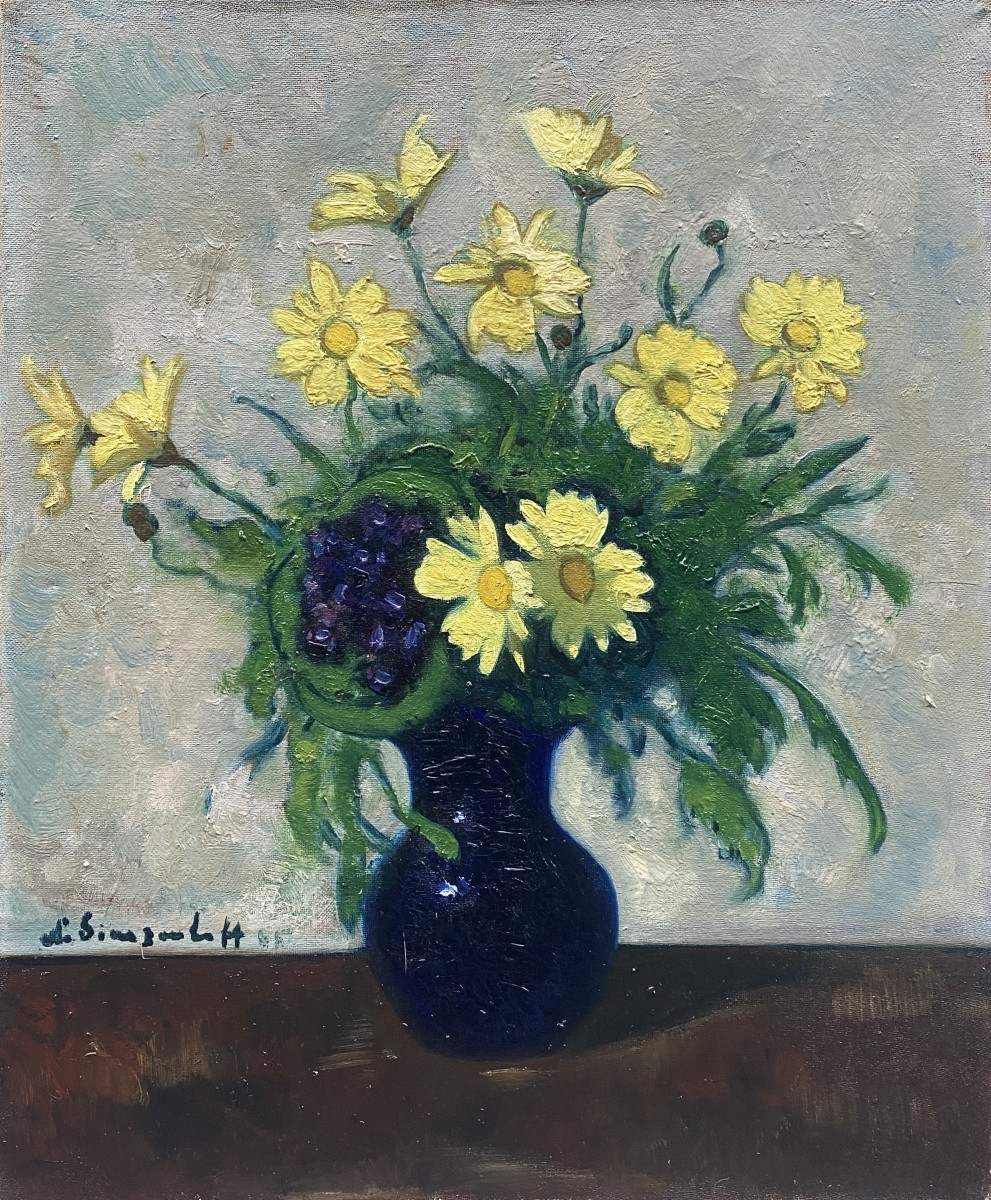Nicolas Sinezouboff (1891 Moscow - 1956 Chartres) Russia Bouquet Of Flowers 