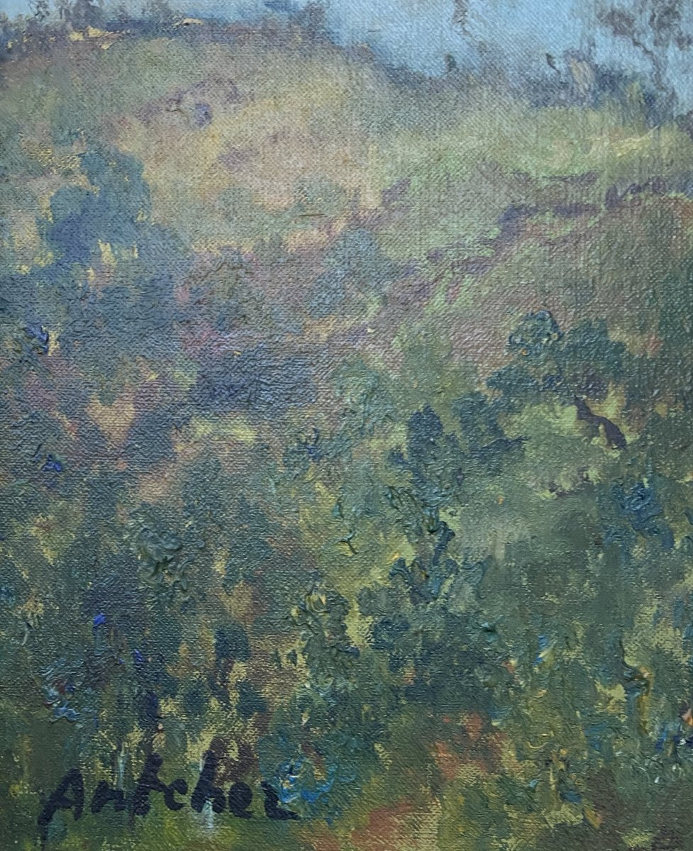 Isaac Antcher (1899 Peresecina - 1992 Malakoff) Romania Landscape -photo-3