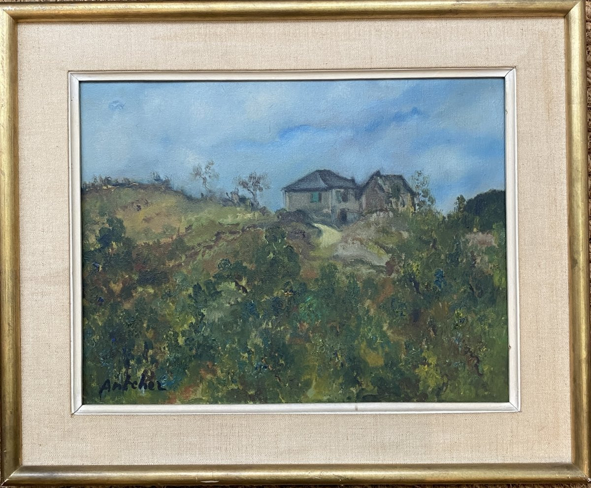 Isaac Antcher (1899 Peresecina - 1992 Malakoff) Romania Landscape -photo-4