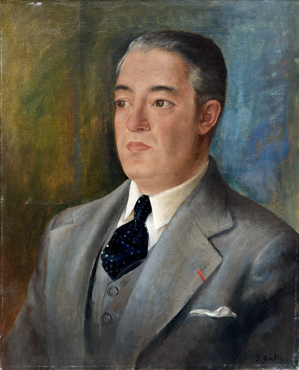 Ivan Babij (1896 Kherson - 1974 Germany) Portrait Of A Man With The Legion Of Honour 