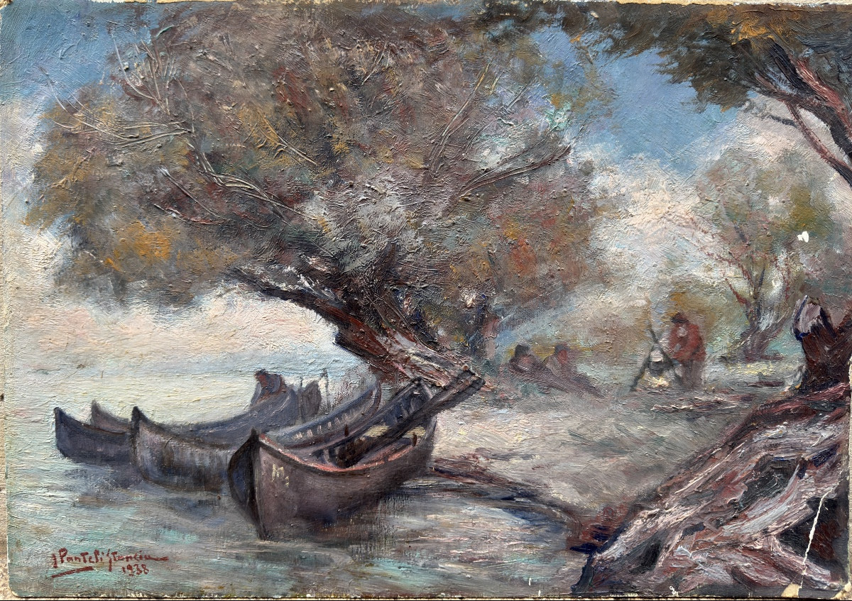 Ion Panteli Stanciu (1901, Brăila - 1981, Bucureşti) In The Danube Delta 1938 