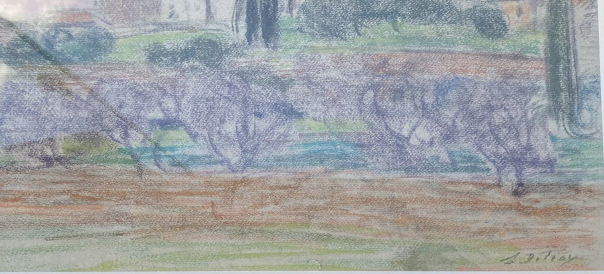 Léon Detroy (1859 Chinon - 1955 Saint Germain d'Arcé) Mediterranean Landscape-photo-3