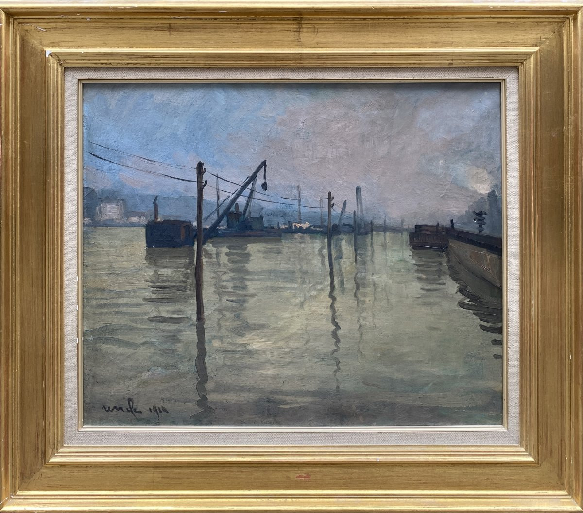 Raymond Renefer (1879 Bétheny -  1957 Andrésy) Bord de Seine  -photo-4