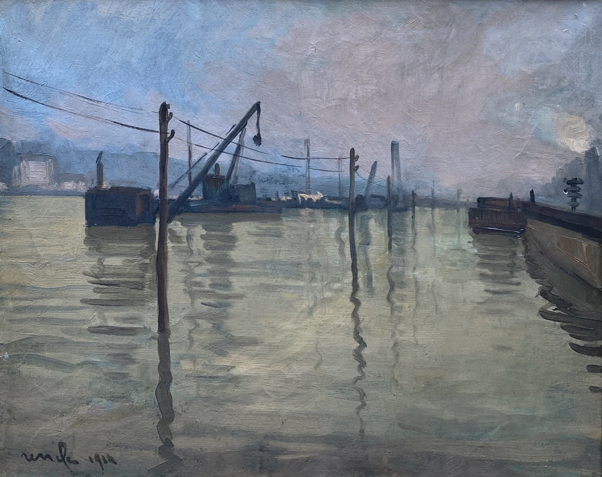 Raymond Renefer (1879 Bétheny -  1957 Andrésy) Bord de Seine  