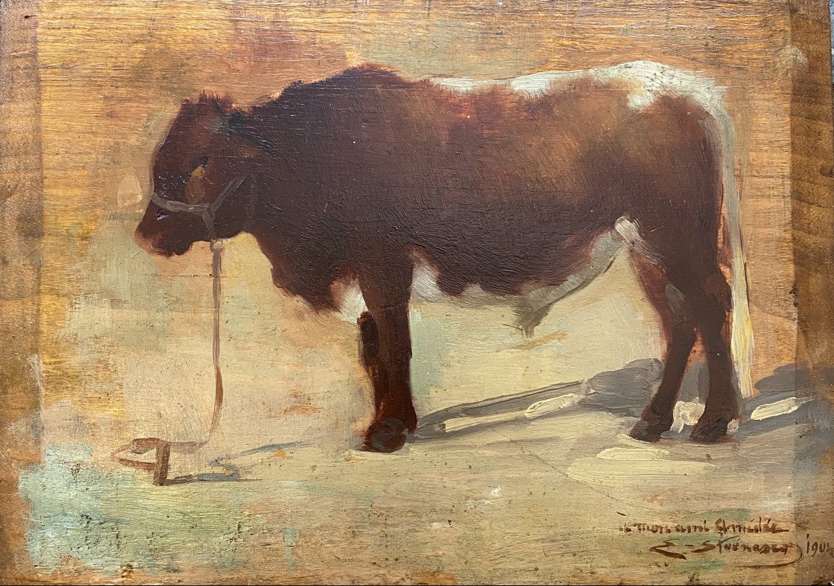 Eustațiu Stoenescu (1884 Craiova - 1957 New York) Romania The Calf 