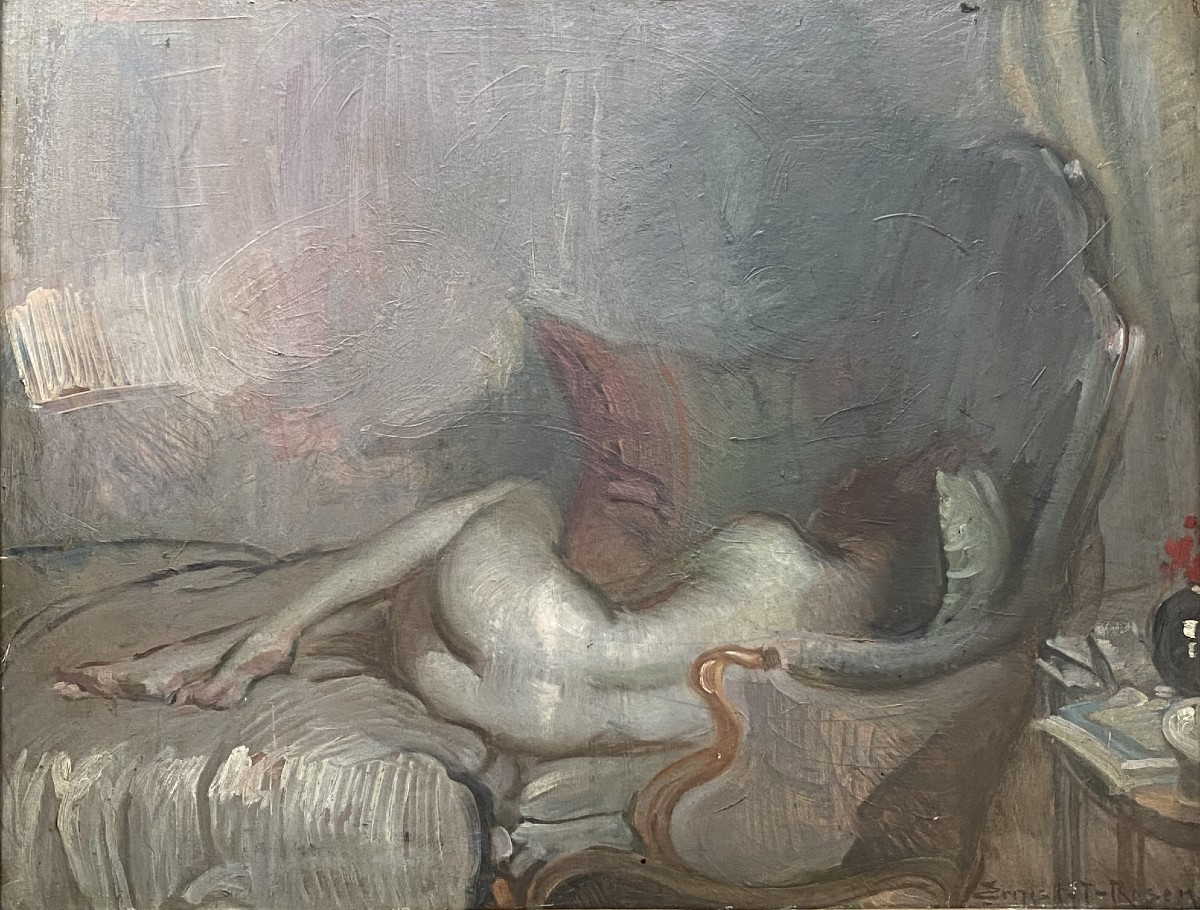 Ernest Tower Rosen (1877 Berlin - 1926) Allemagne Femme nue au divan 