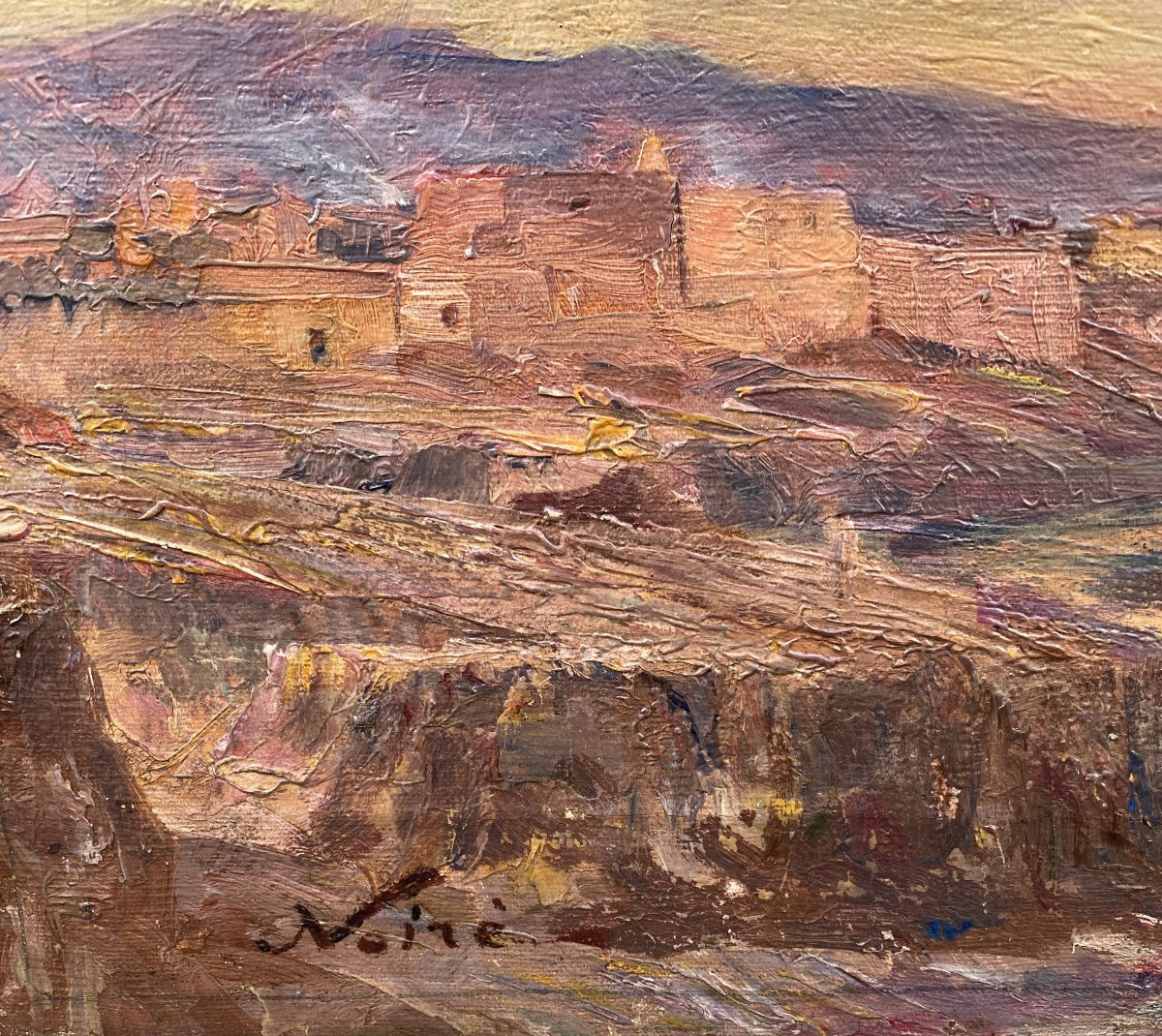 Maxime Noiré (Guinglange 1861 - Alger 1927) L'Oeud de Bou Saada-photo-3