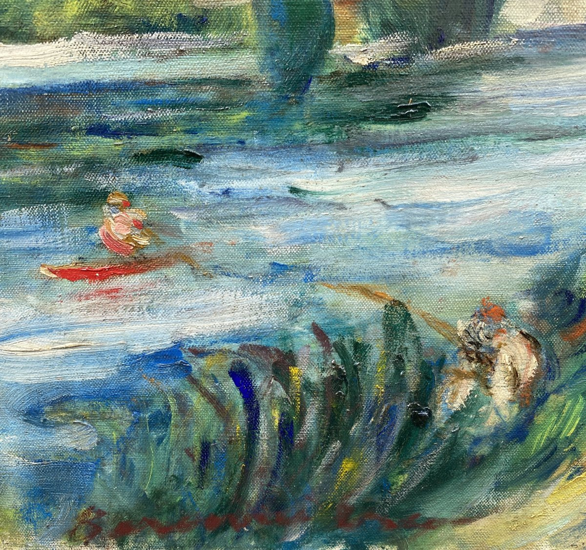 Moïse Bercovici dit Erco (Jassy 1904 - Auschwitz 1942) Roumanie La promenade sur le fleuve -photo-3