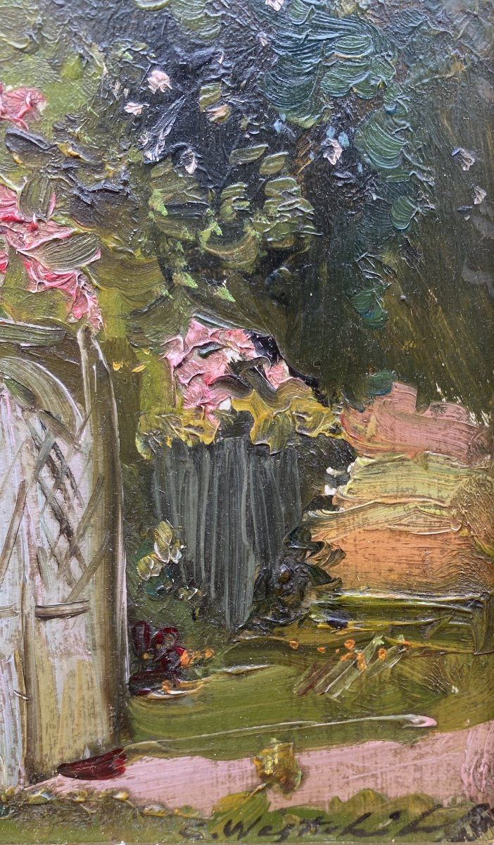 Constantin Westchiloff (saint Petersburg 1878 - New York 1945) Russia The Garden-photo-3