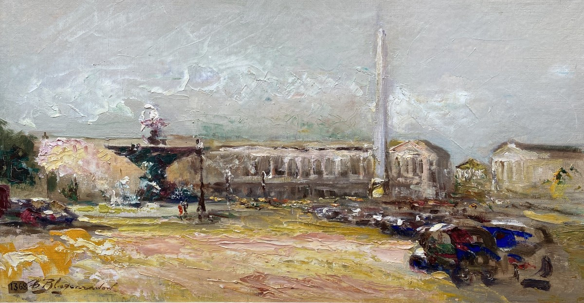 Fiodor Perevitch Blagonrawow (1885 - 1961) Russie Place de la Concorde 