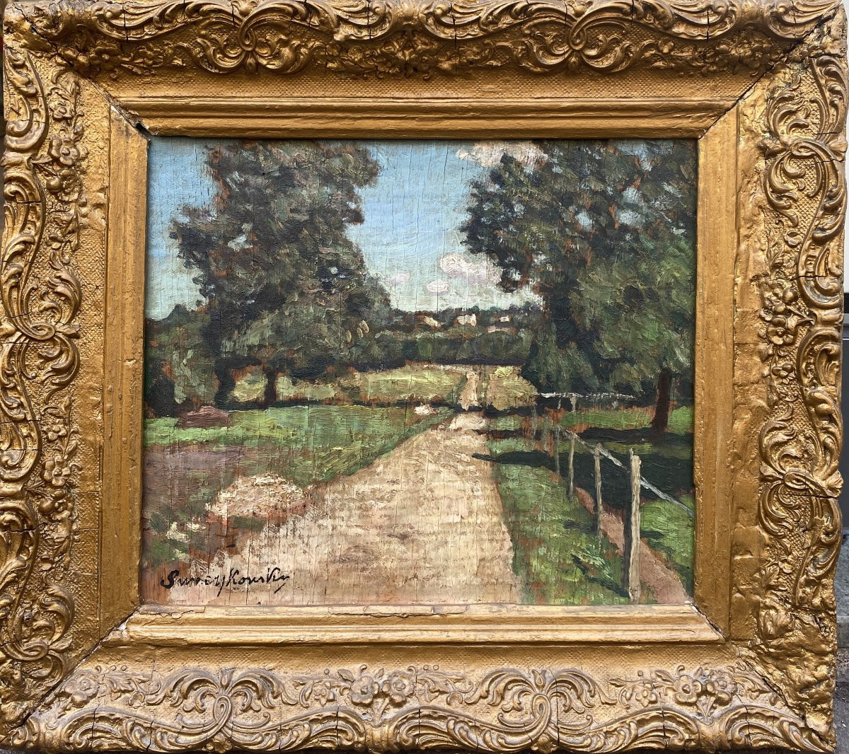 Alfred Swieykowski (paris 1869 - Paris 1953) Country Landscape-photo-4