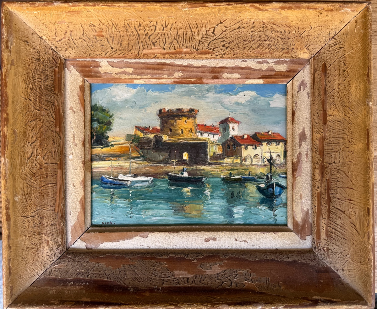 Jiva (1907-1974) Robert William Jivanovitch St Jean De Luz Le Port De Socoa-photo-2