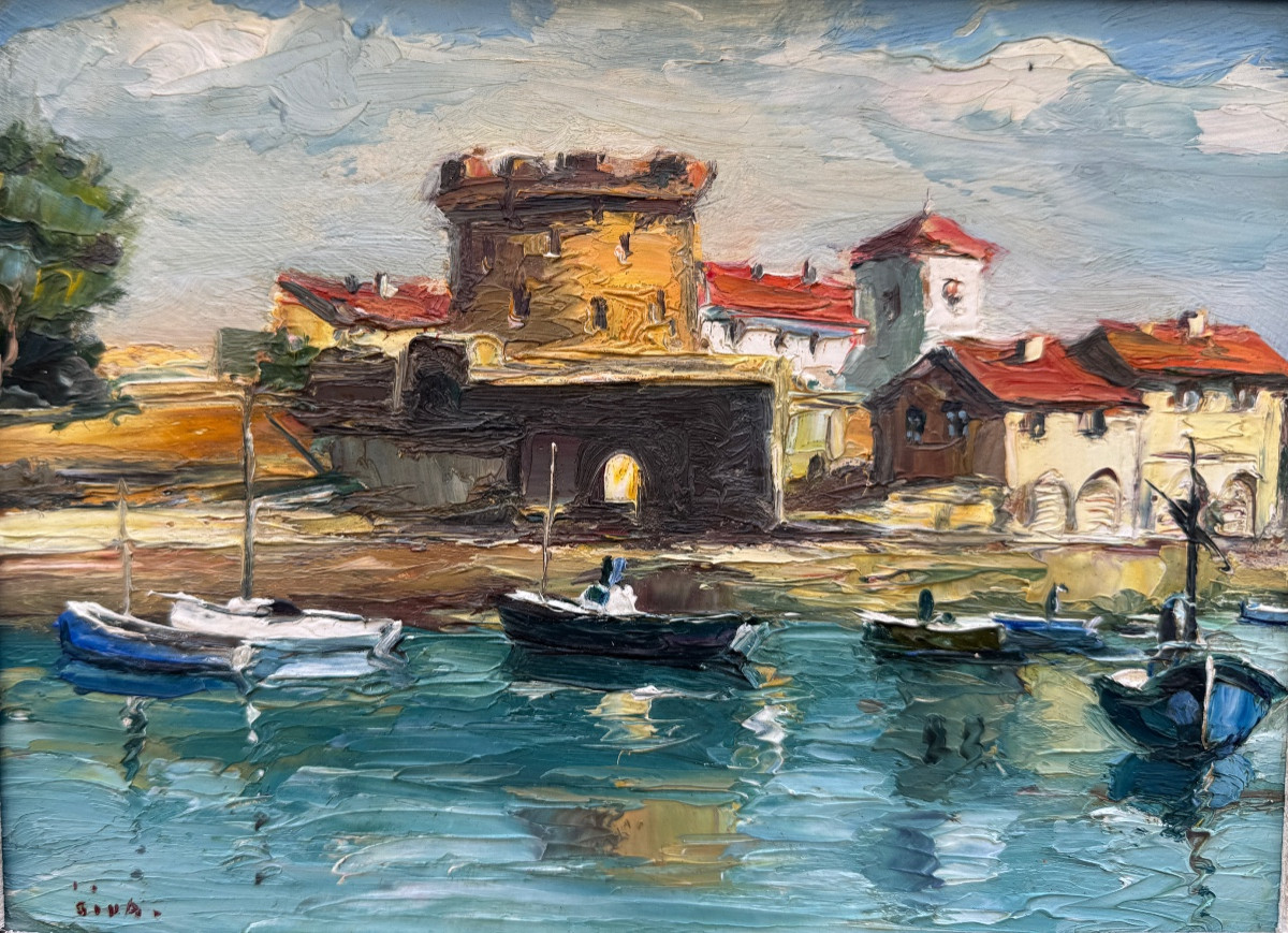 Jiva (1907-1974) Robert William Jivanovitch St Jean De Luz Le Port De Socoa