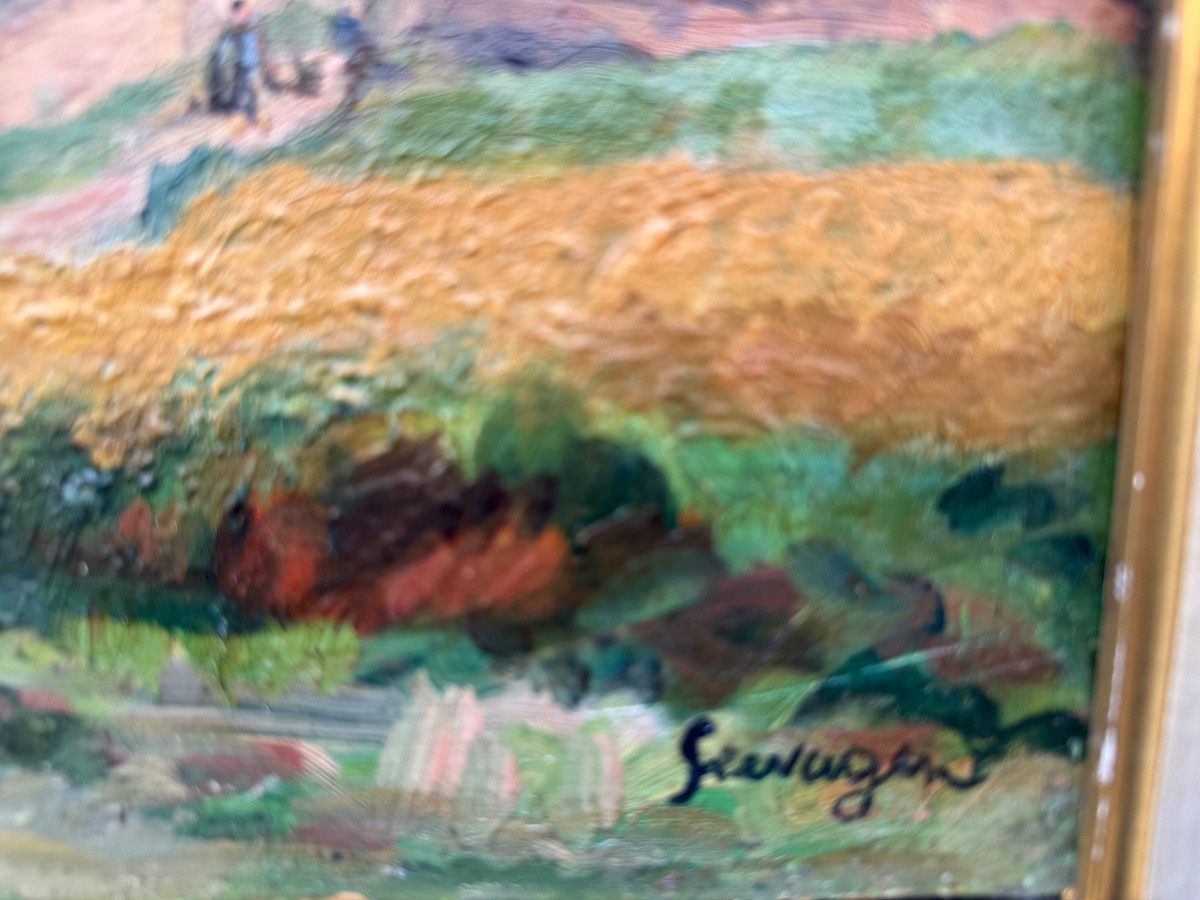 Lucien SEEVAGEN (1887-1959) Paysage de l'ile de  Bréhat -photo-2