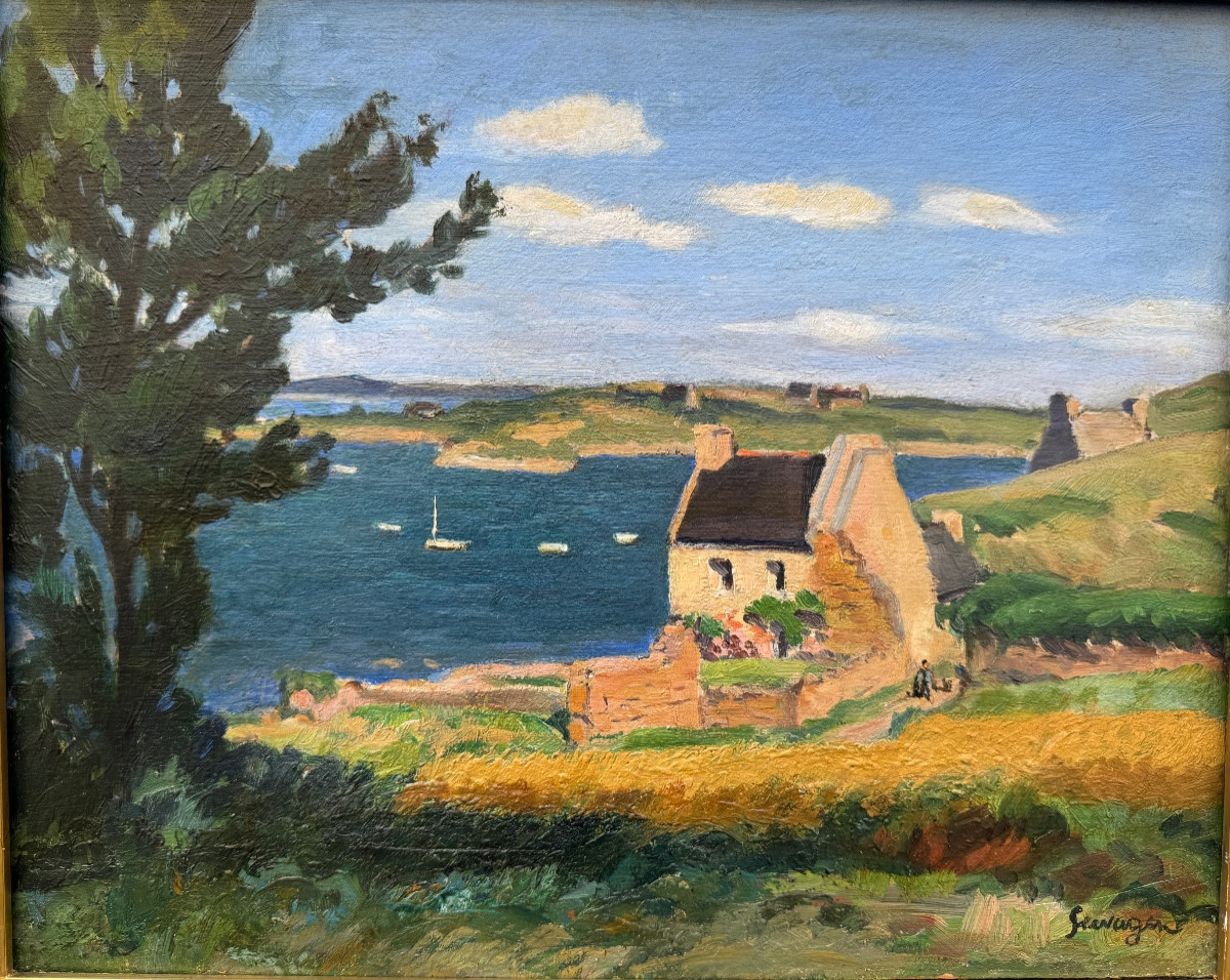 Lucien SEEVAGEN (1887-1959) Paysage de l'ile de  Bréhat 