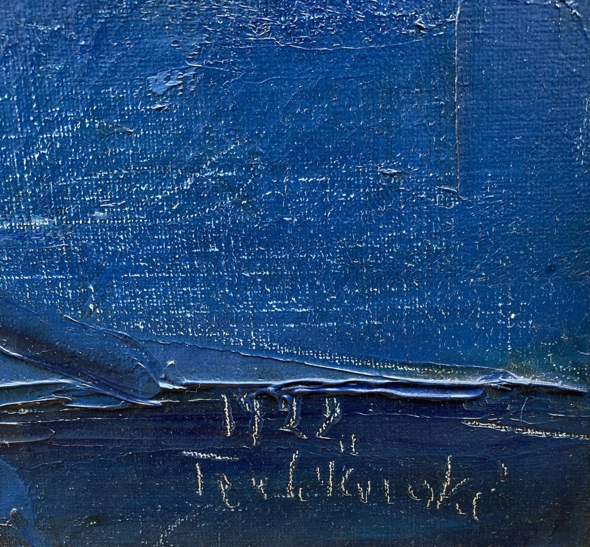 Wladimir de Terlikowski (Poraj 1873 - Paris 1951) Pologne Bouquet de roses sur fond bleu -photo-3