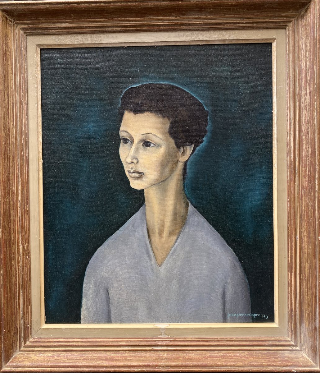Jean Pierre Capron (cannes 1921 - Paris 1997) Portrait Of A Young Man-photo-4