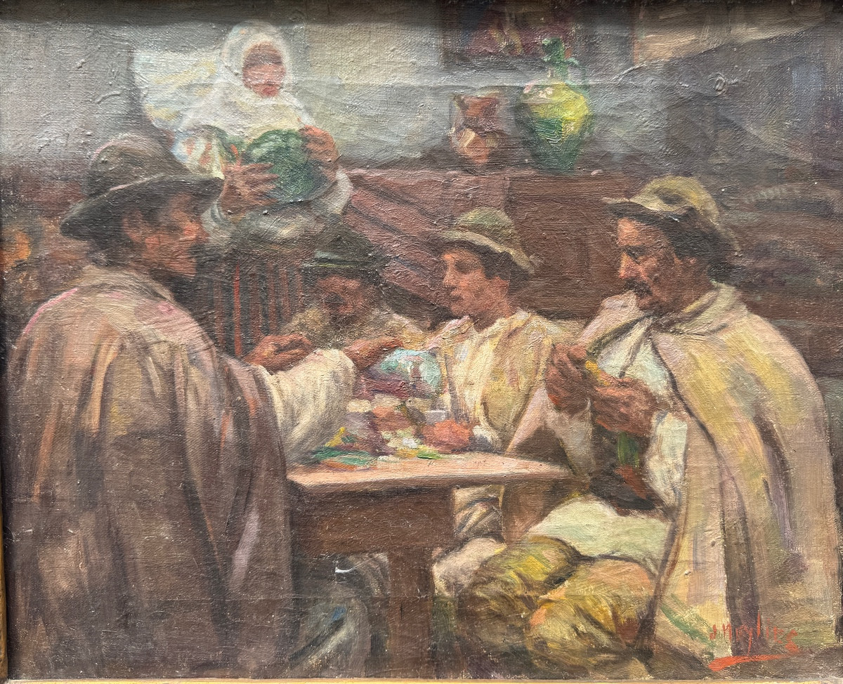 Jean Neylies (1869-1938) The Meal Roumanian