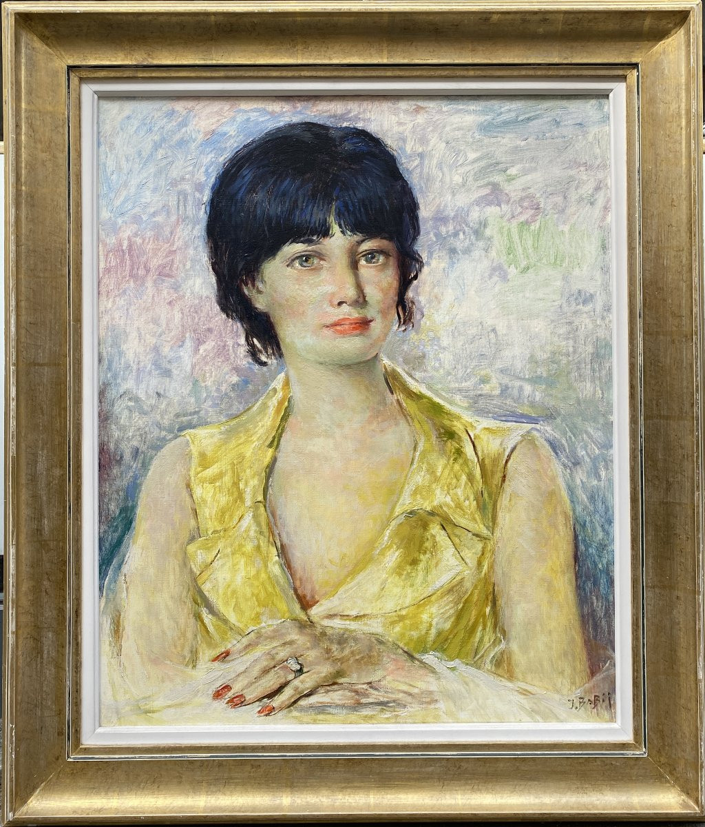 Ivan Babij (Yelysavethrad 1886 - circa 1974) Ukraine Portrait de madame Geffano -photo-4