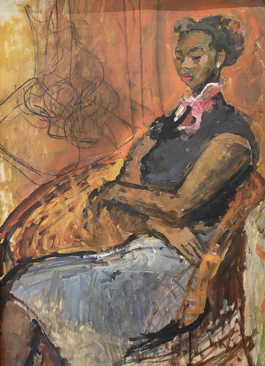 Zygmund Schreter (Łódź 1896 - Paris 1977) Pologne Portrait d'une jeune métisse 