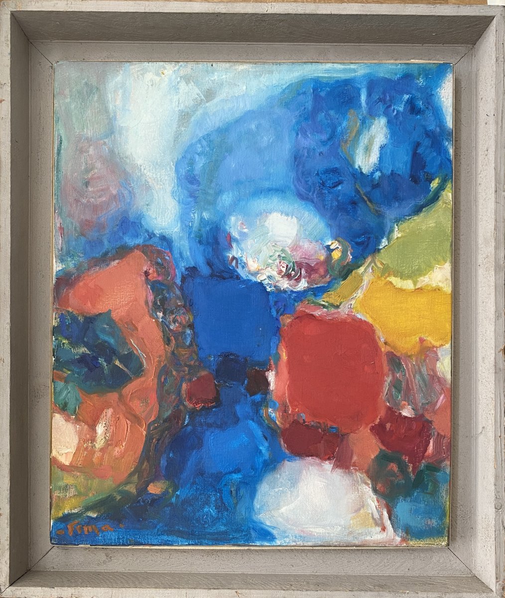 Fima Roeytenberg Ephraïm (Harbin 1914 - Jérusalem 2005) Chine Composition abstraite -photo-2
