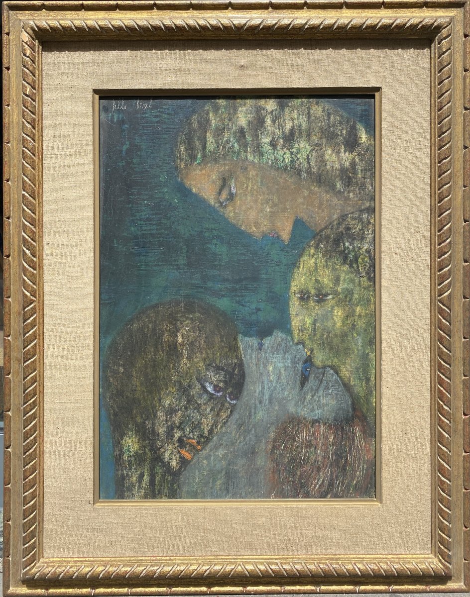Bella Brisel (Tibériade 1929 - Tel Aviv 1982) Israël Portrait de quatre femmes -photo-3