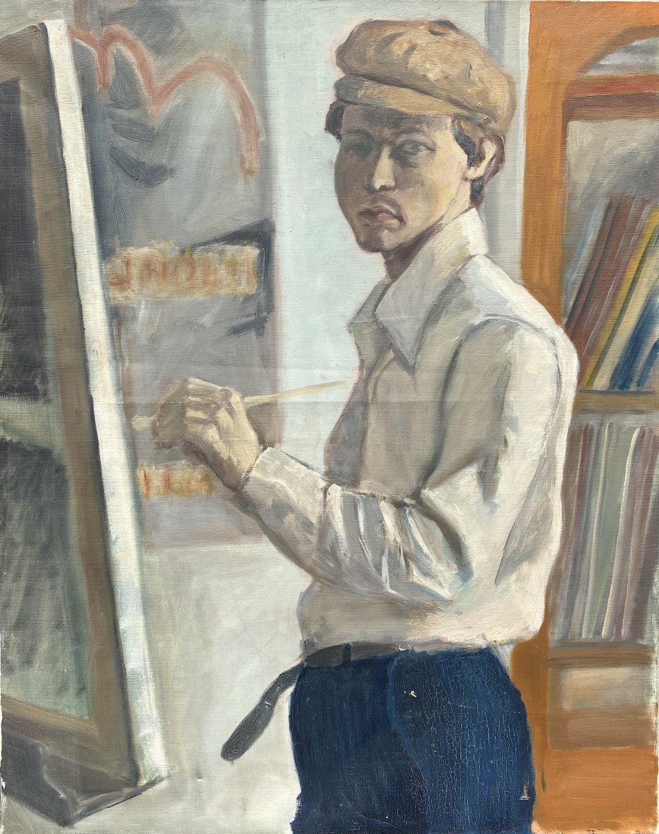 20th Century French School Self-portrait Of The Artist