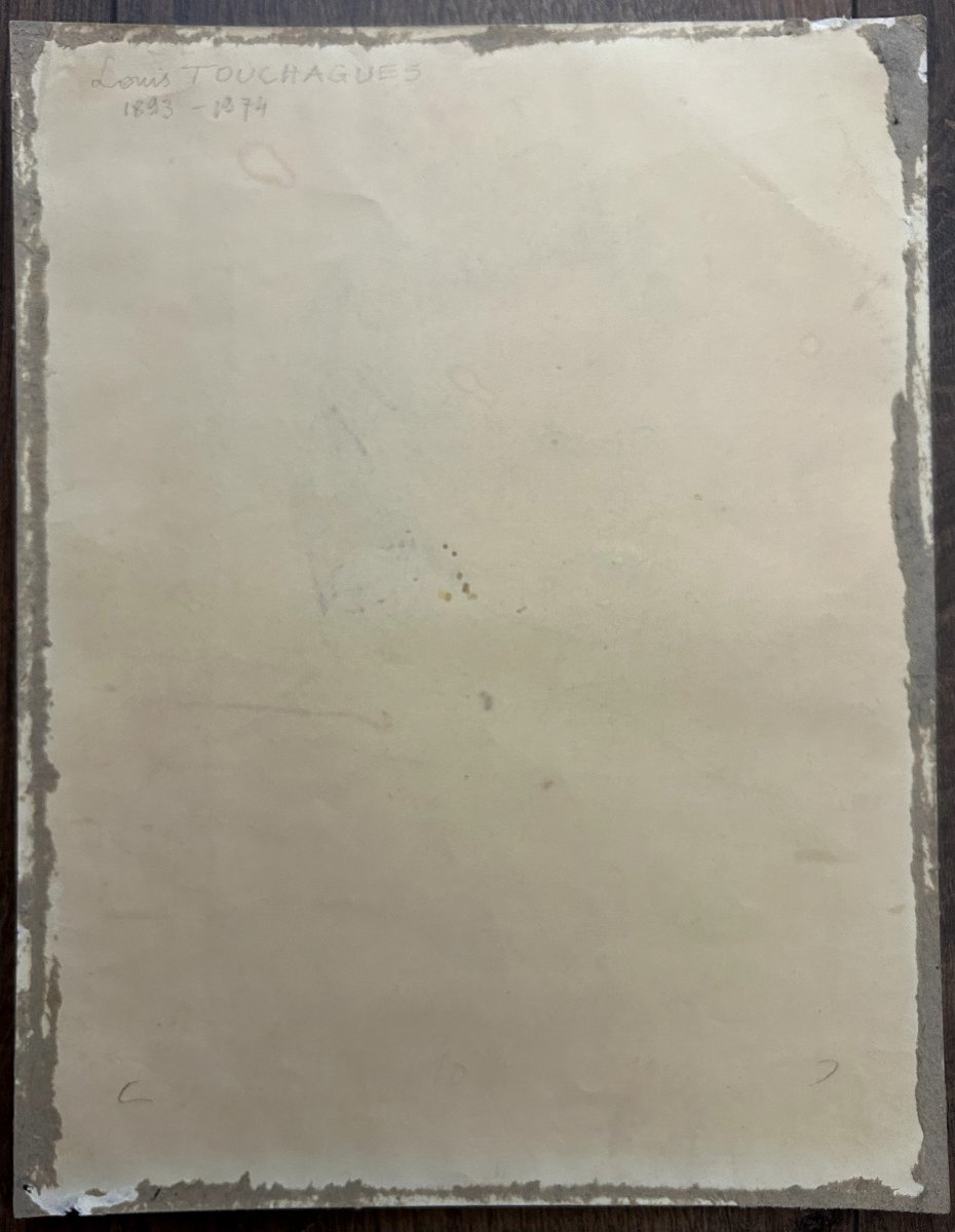 Louis Touchagues (saint Cyr Au Mont d'Or 1893- Paris 1974) Portrait Of Nour Sidonic Ink On Paper-photo-2