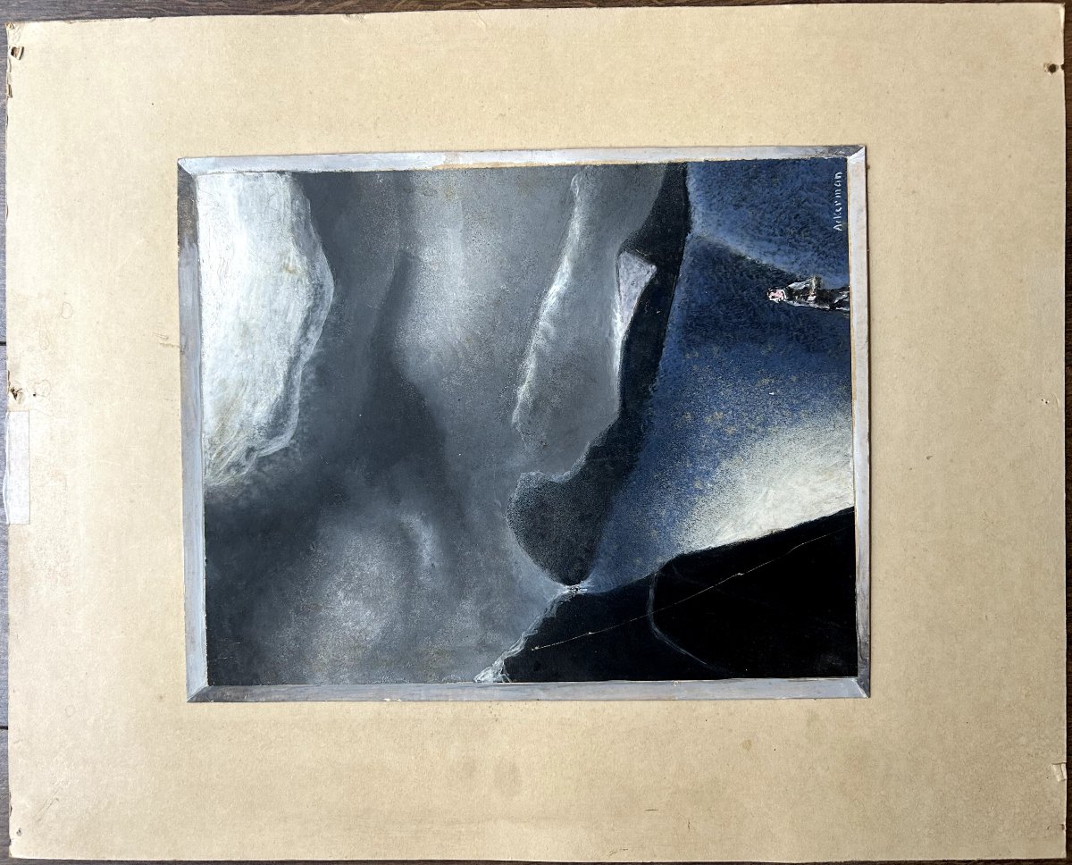 Paul Ackerman (jassy 1908 - Paris 1981) Set Of 3 Works On Paper Romanian Painter-photo-4