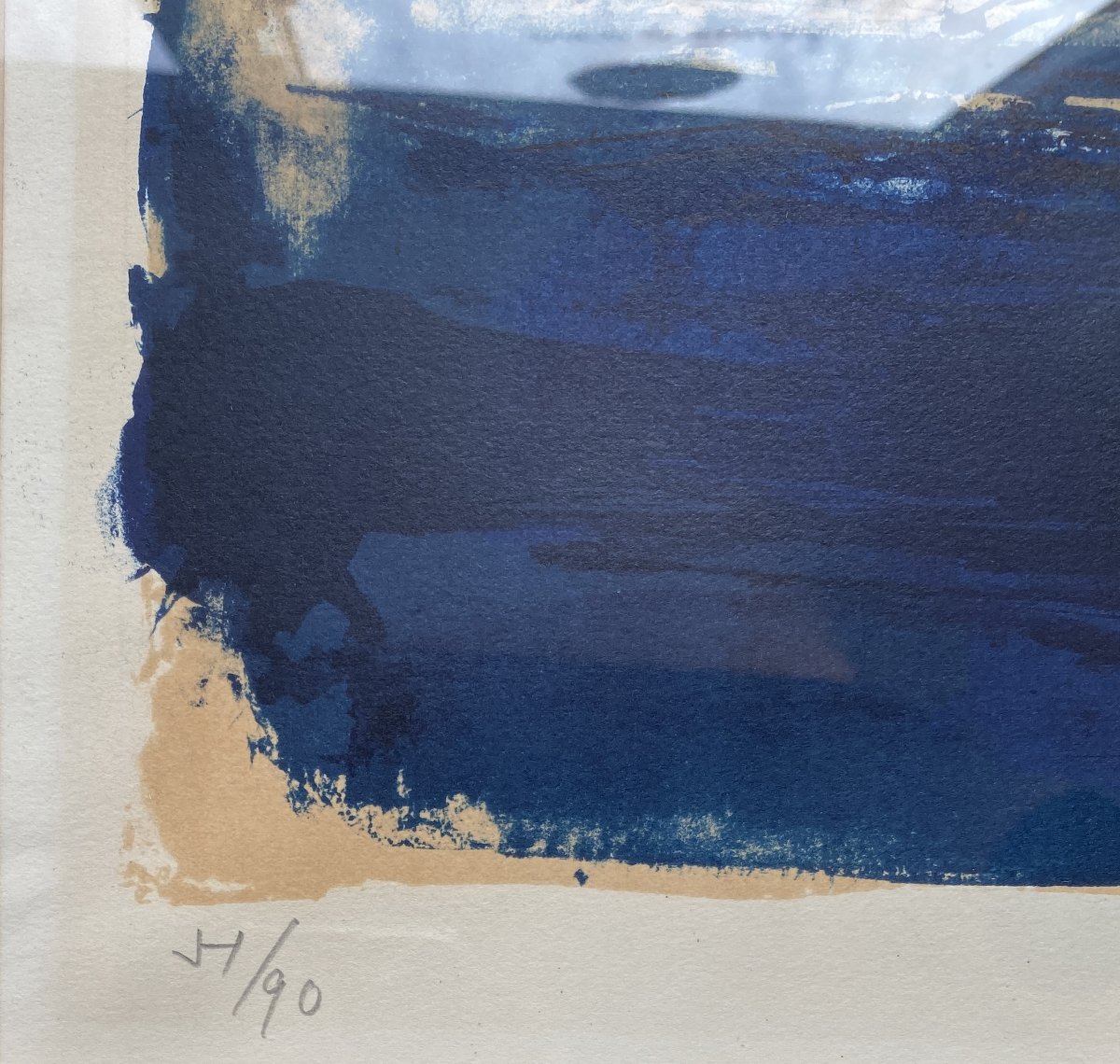 Zao Wou-Ki (Pékin 1920 - Nyon 2013) Chine Composition bleue -photo-3