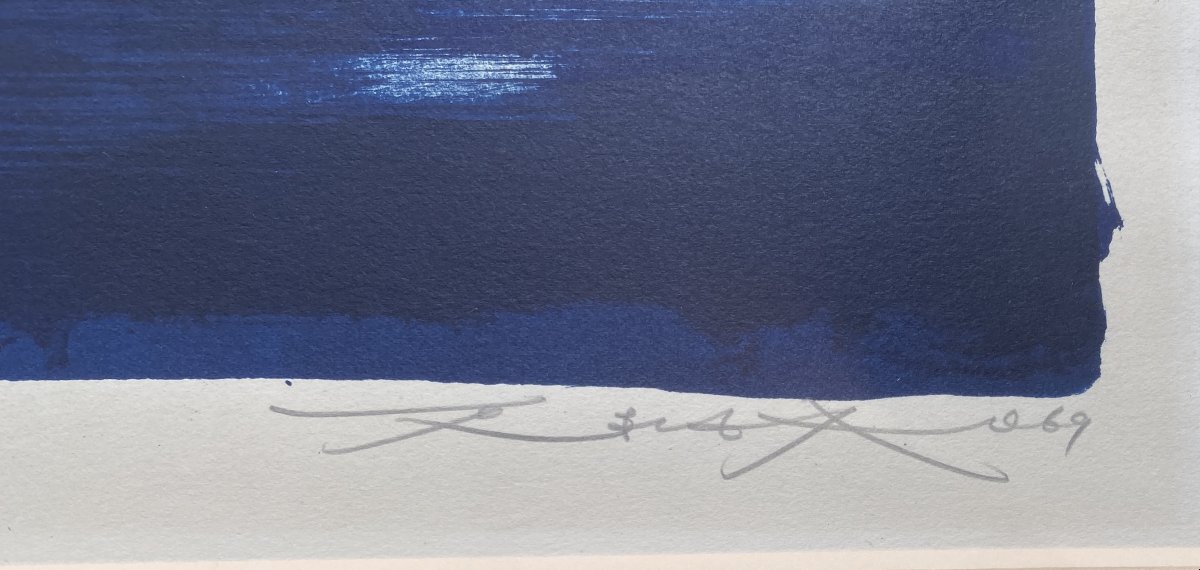 Zao Wou-Ki (Pékin 1920 - Nyon 2013) Chine Composition bleue -photo-4