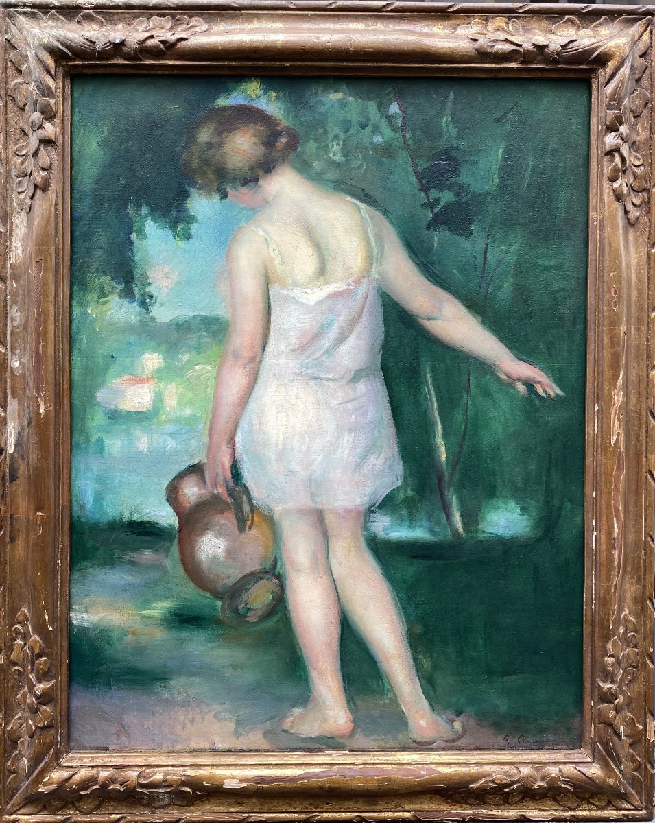 Henry Ottmann (Ancenis 1877 - Vernon 1927) Jeune femme à la cruche -photo-2