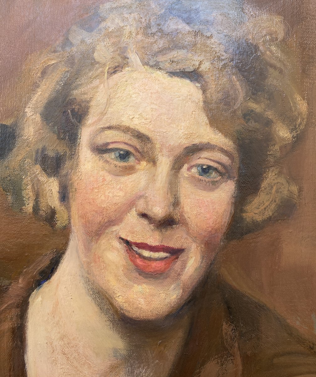 Nicolas Millioti (Moscou 1874 - paris 1962) Russie Portrait de femme au camée -photo-1
