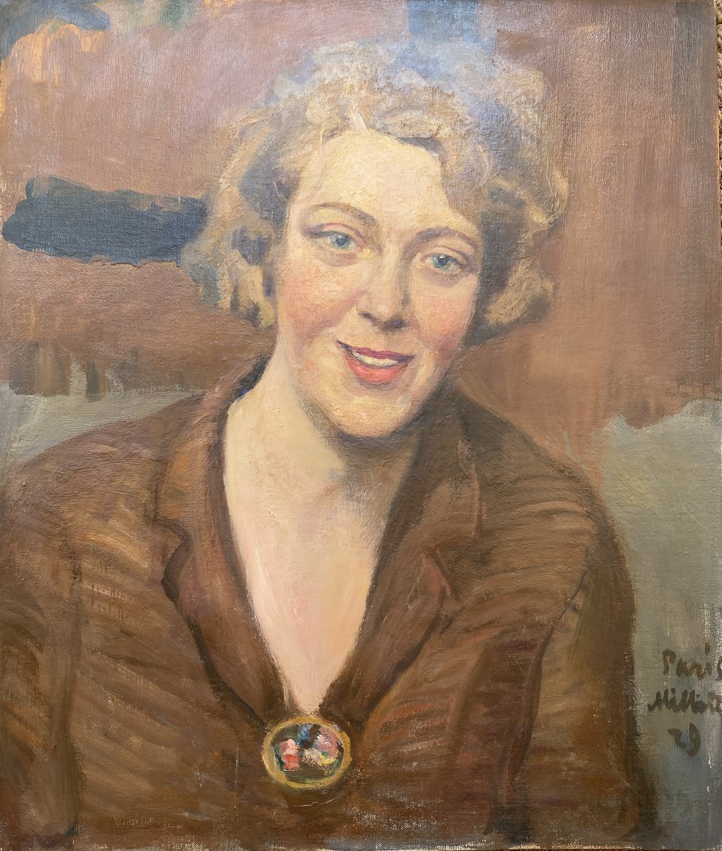 Nicolas Millioti (Moscou 1874 - paris 1962) Russie Portrait de femme au camée 