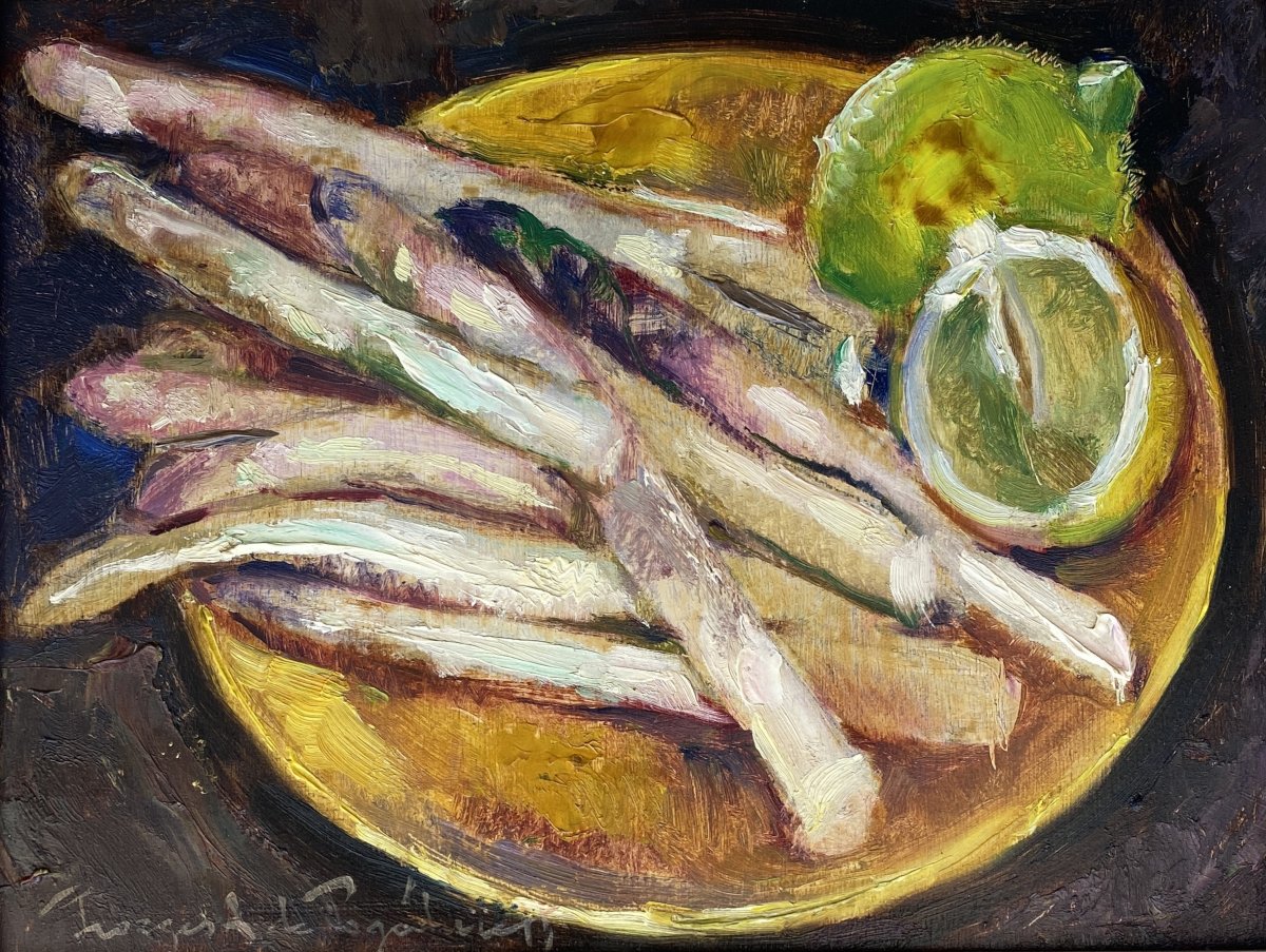 Georges A. De Pogedaieff (1897–1971) Russia Still Life With Asparagus 