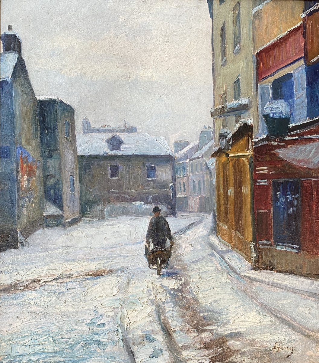 Josef Syrovy (Přerov nad Labem 1879- Prague 1956) Tchéquie Ville enneigée 