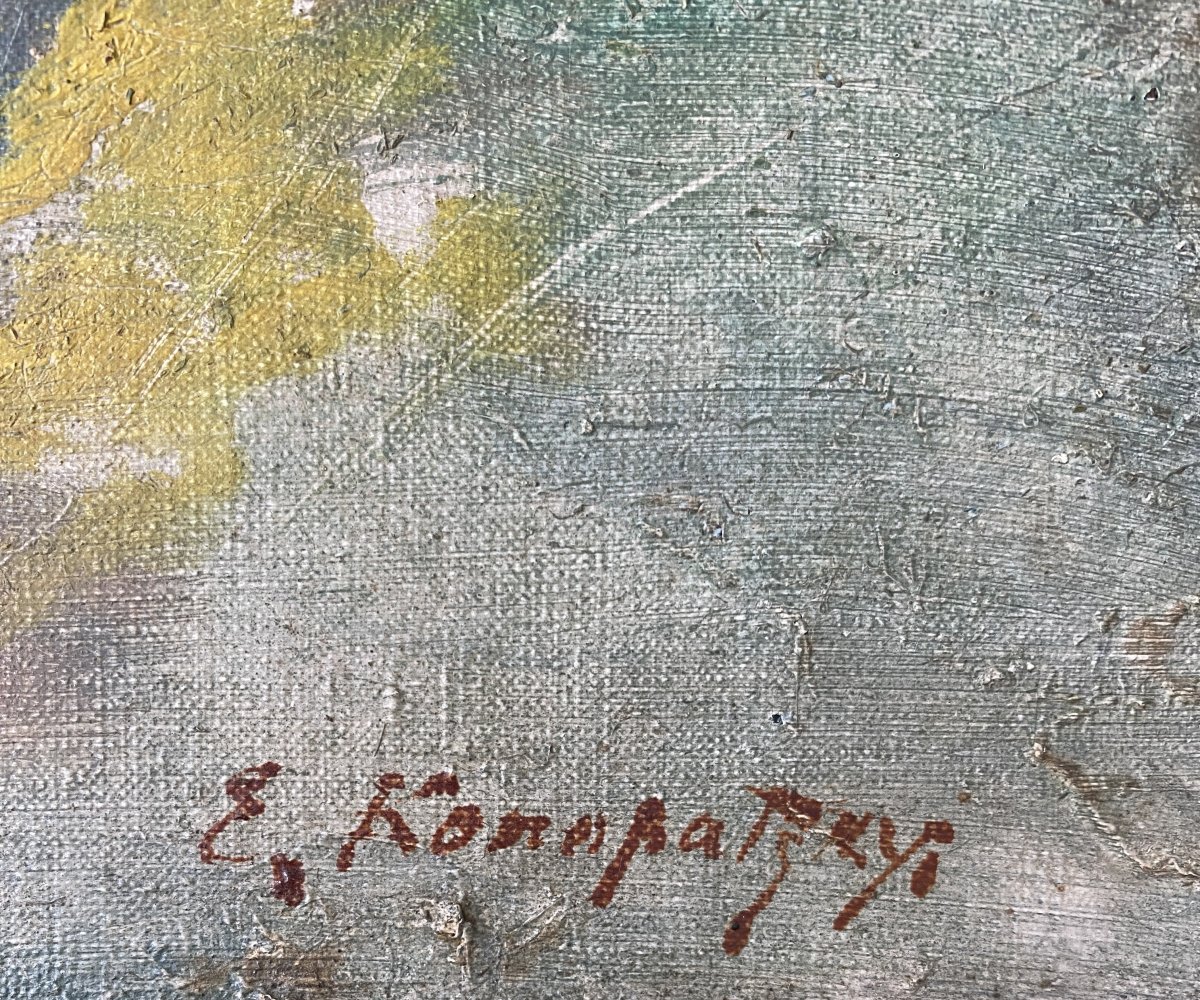 Eugène Konopatzky (Loutsk 1887- Paris 1962) Ukraine Paysage de Wissous -photo-2