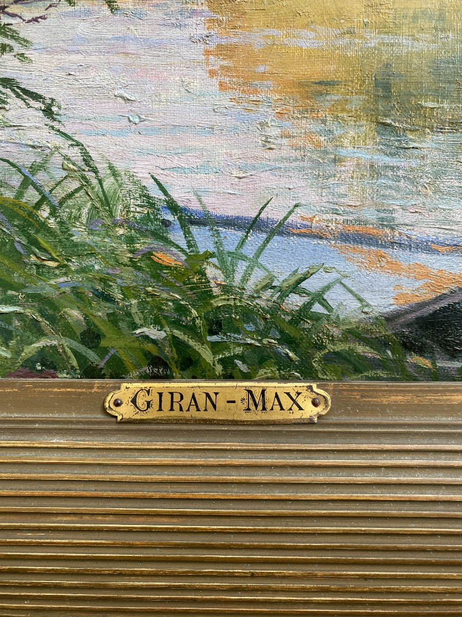 Léon Giran Max (paris 1867–paris 1927) The Banks Of The Oise -photo-3