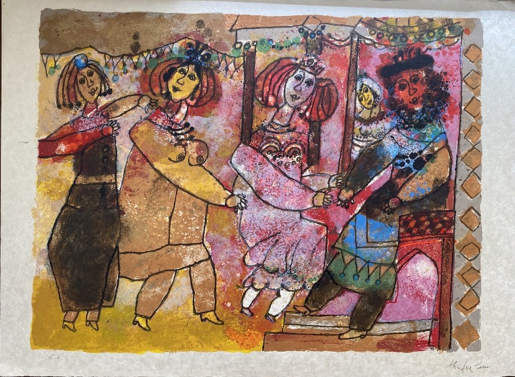 Théo Tobiasse (1927 Jaffa - 2012 Cagnes-sur-mer) Palestine Scène juive 