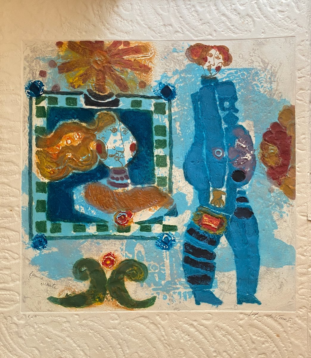 Théo Tobiasse (1927 Jaffa - 2012 Cagnes-sur-mer) Palestine Femme errante 