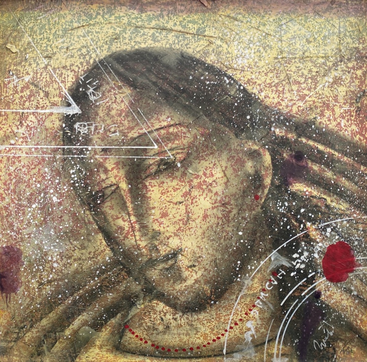 Vladimir Makarenko (1943, Novopushkarivka – ?) Ukraine Portrait Of A Woman 