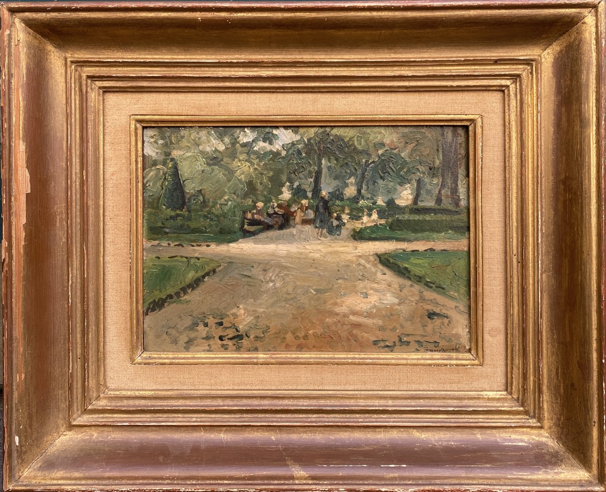 Bjorn Tragardh (1908-1998) Suède Parc parisien -photo-2