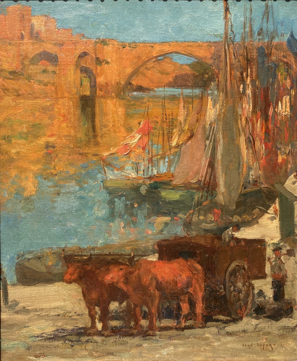 Jean-louis Lefort (1875, Bordeaux – 1954, Nognet-sur-marne) Loading At The Port 