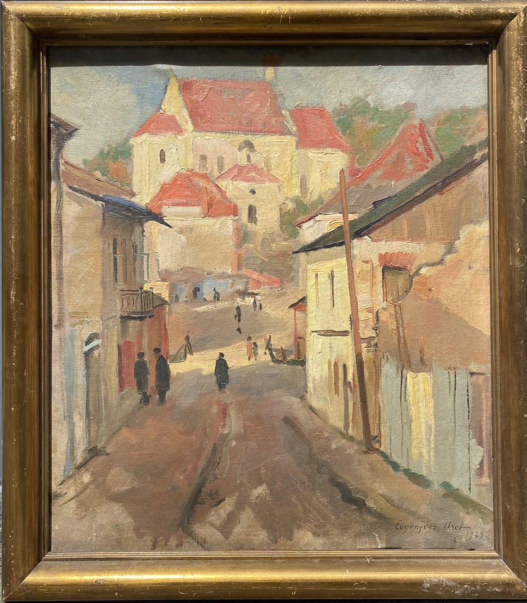 Eugeniusz Arct (1899 Odessa - Varsovie 1974) Ukraine Kazimierz au bord de la Vistule -photo-2