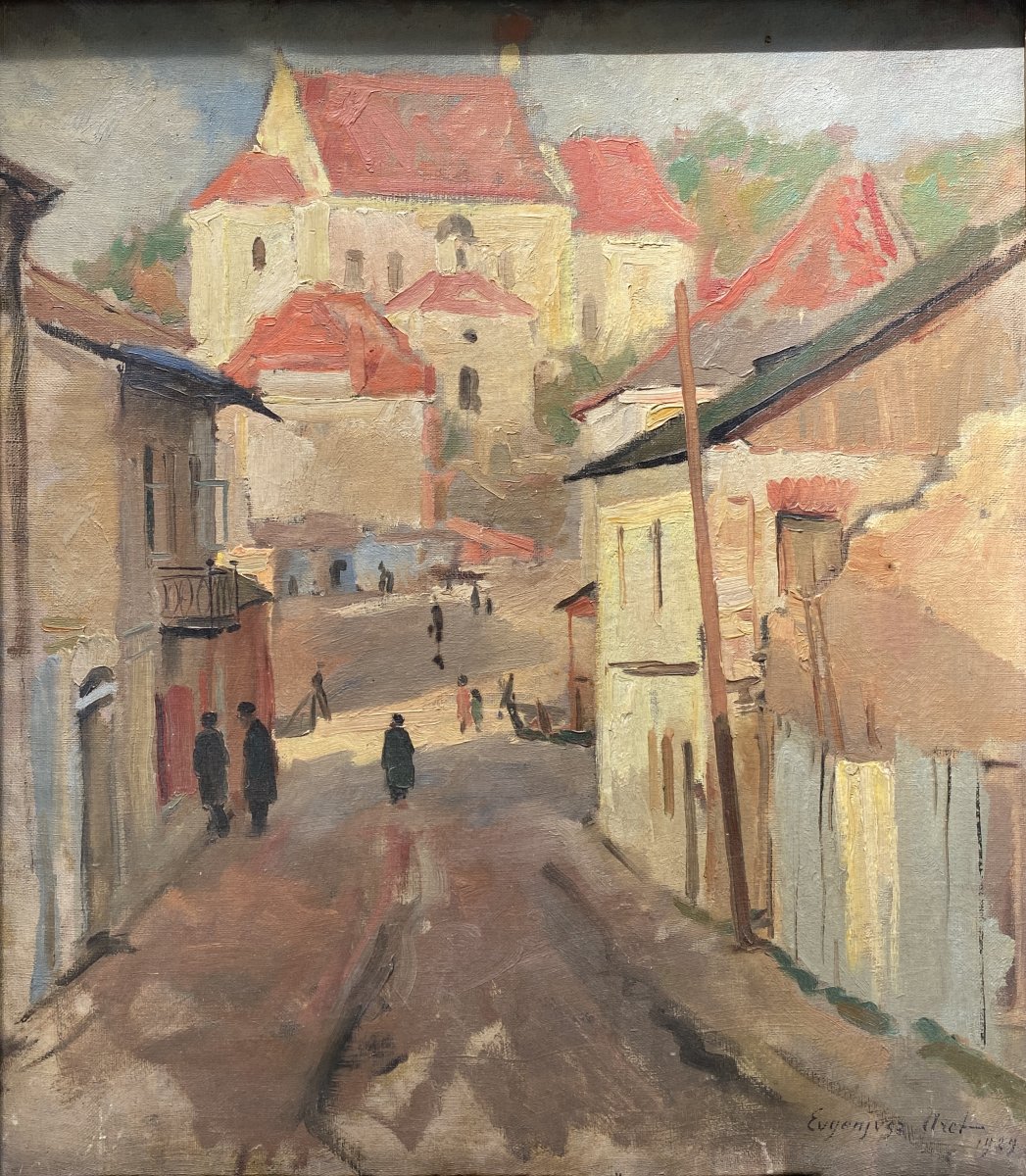 Eugeniusz Arct (1899 Odessa - Varsovie 1974) Ukraine Kazimierz au bord de la Vistule 