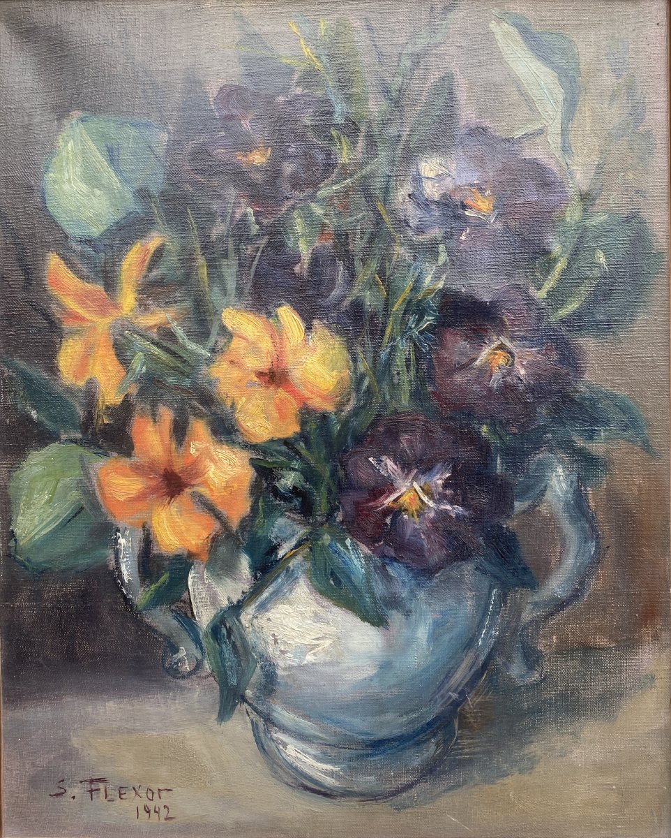 Samson Flexor (1907 Soroca – 1971 São Paulo) Brazil Bouquet Of Flowers 
