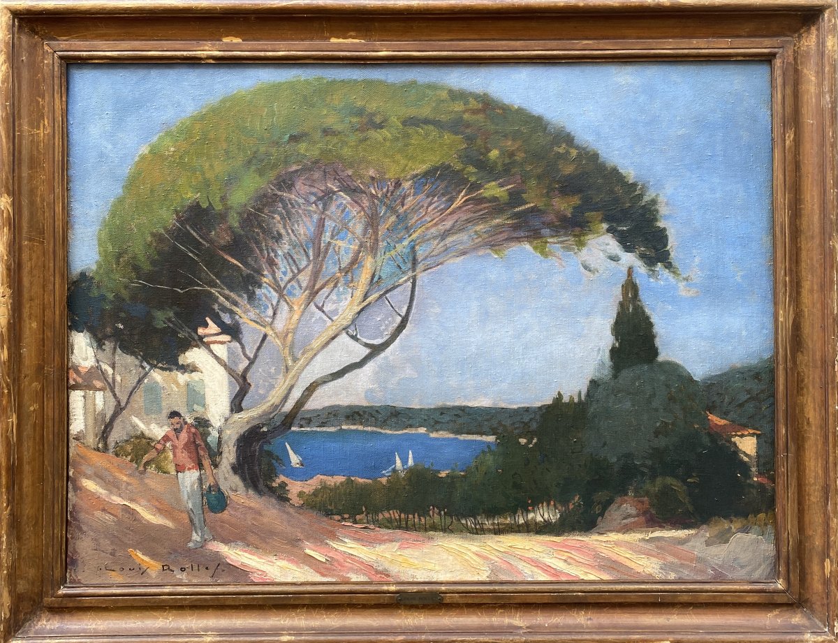 Louis Rollet (1895 Paris - 1988 Tours) Paysage méditerranéen -photo-2