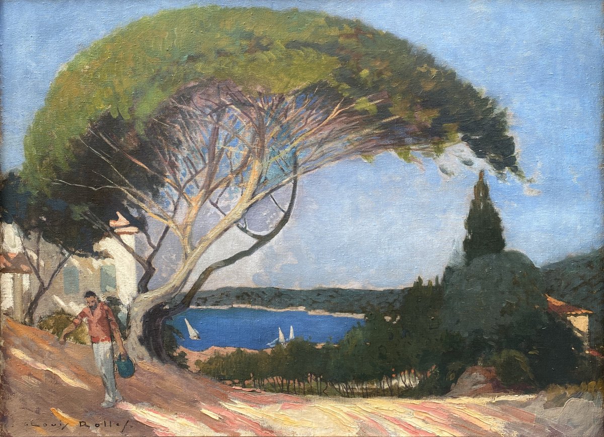 Louis Rollet (1895 Paris - 1988 Tours) Paysage méditerranéen 