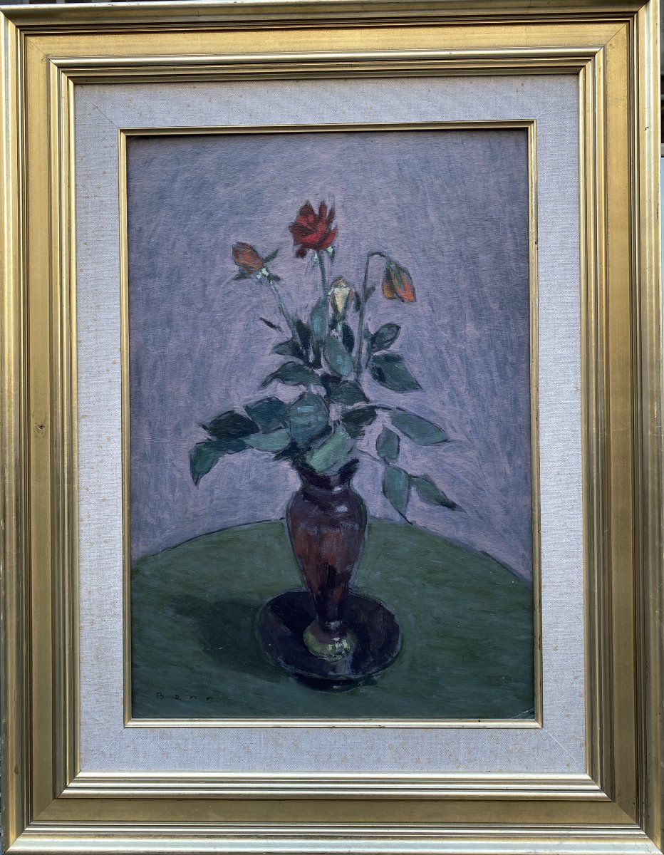 Benn (białystok 1905–paris 1989) Poland Closed Roses -photo-2